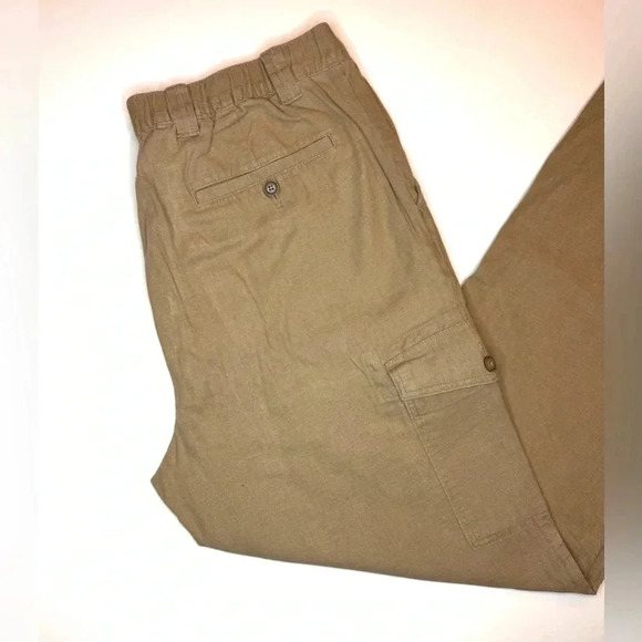 Roundtree & Yorke men’s Cargo Linen Pants Size- 38 x 32 - Picture 7 of 8
